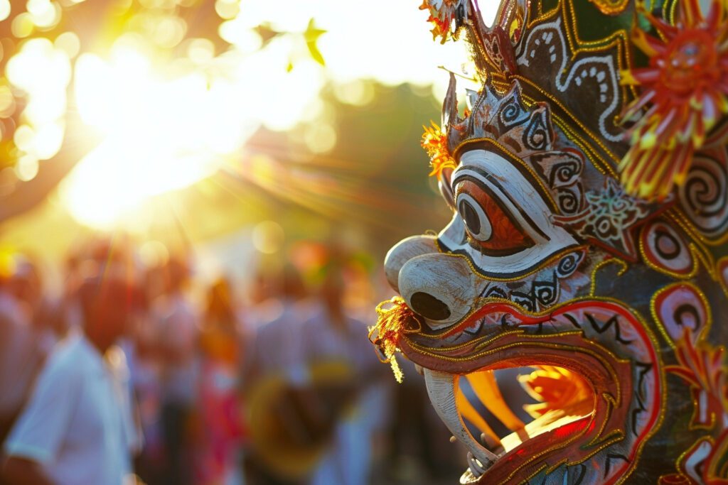 Tourists exploring the Bali Arts Festival cultural exhibitions