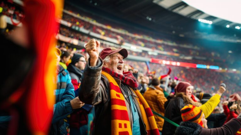 Football fans attending a major sporting event in Europe