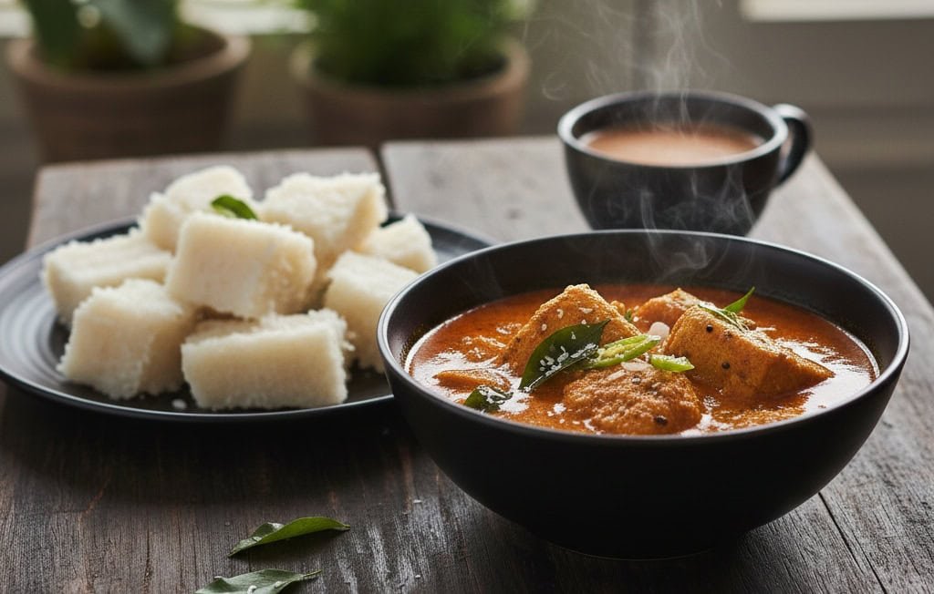 Kappa and Meen Curry (Tapioca & Fish)